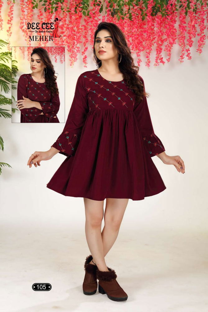 Meher By Deecee Fancy Tunic Short Kurtis Catalog